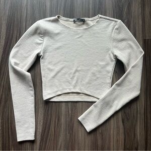 Zara Long Sleeve Crop Top
